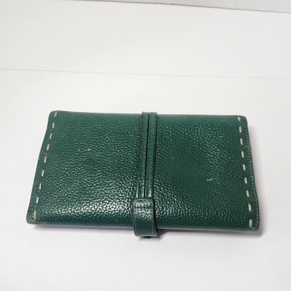 Bcbgmaxazria Large Green Leather Wallet - Picture 3 of 16